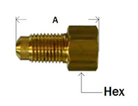 Male Flare x Female Inverteed Dual Master Cylinder Adapter Inverted Flare Diagram